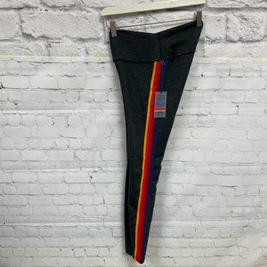 NWT Aviator Nation Full Length Hi Rise 5 Stripe Leggings